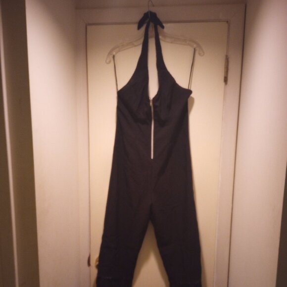 Rag brand vintage blk halter jumpsuit M pre owned! - Picture 4 of 14